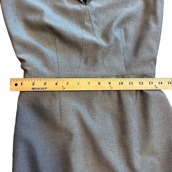 Antonio Melani Blue Cap Sleeve Dress with Embossed Belt. Sz  2. Great Condition - Picture 10 of 13